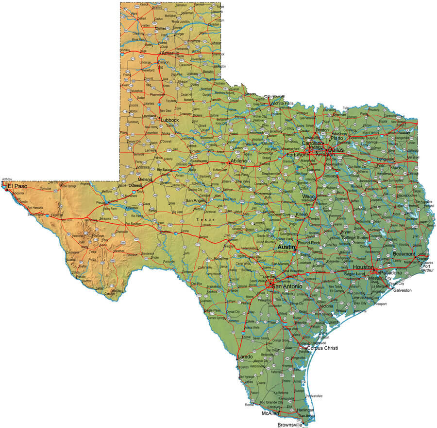 Texas Cities Map Texas Cities Map